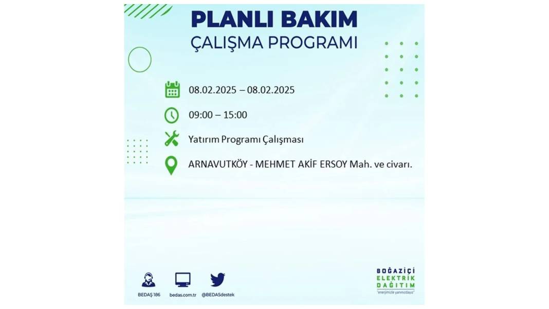 8 Şubat elektrik kesintisi: BEDAŞ elektrik kesintisi yaşayacak ilçeleri sıraladı 26