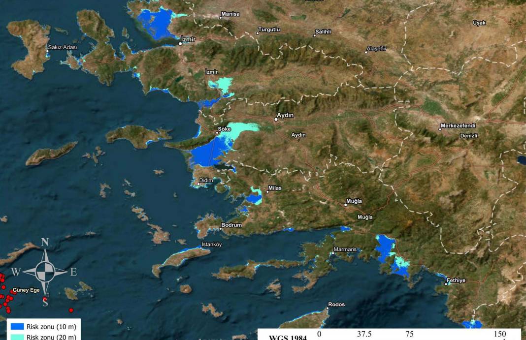 Ege kıyılarındaki tsunami tehlikesi tek tek vurgulandı: İşte taşkın haritaları 2