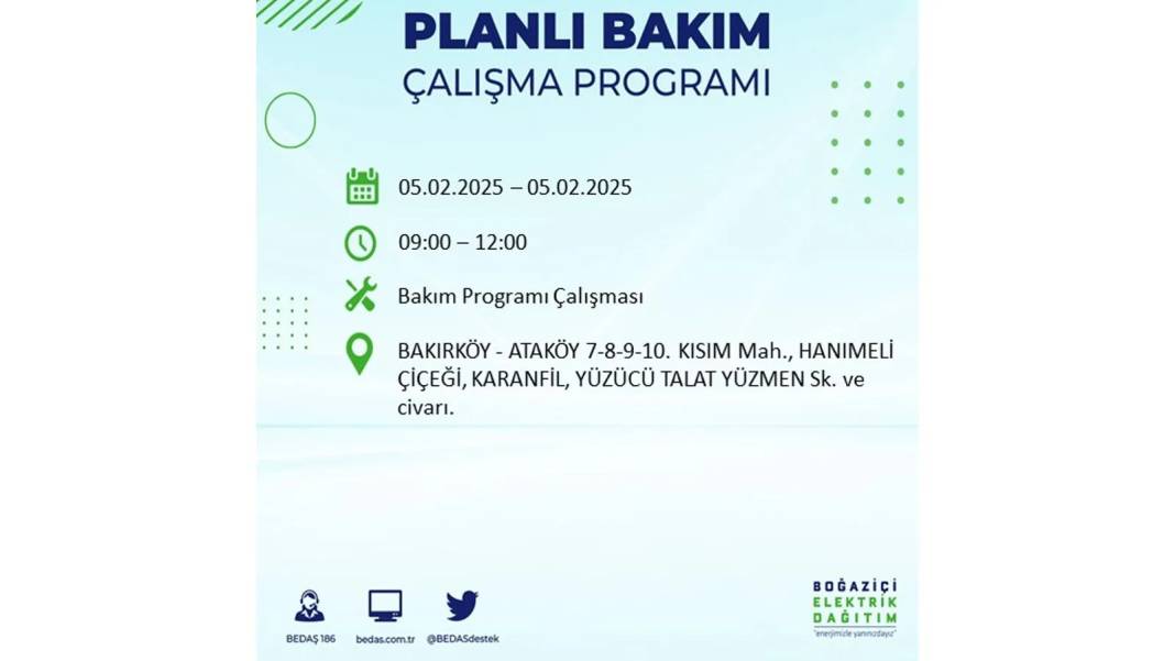 5 Şubat elektrik kesintisi: BEDAŞ elektrik kesintisi yaşayacak ilçeleri sıraladı. Mumları hazırlayın! 63