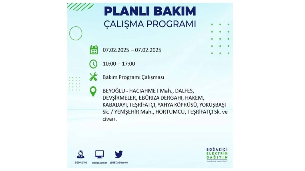 7 Şubat elektrik kesintisi: BEDAŞ elektrik kesintisi yaşayacak ilçeleri teker teker sıraladı. Elektrik ne zaman gelecek? 48