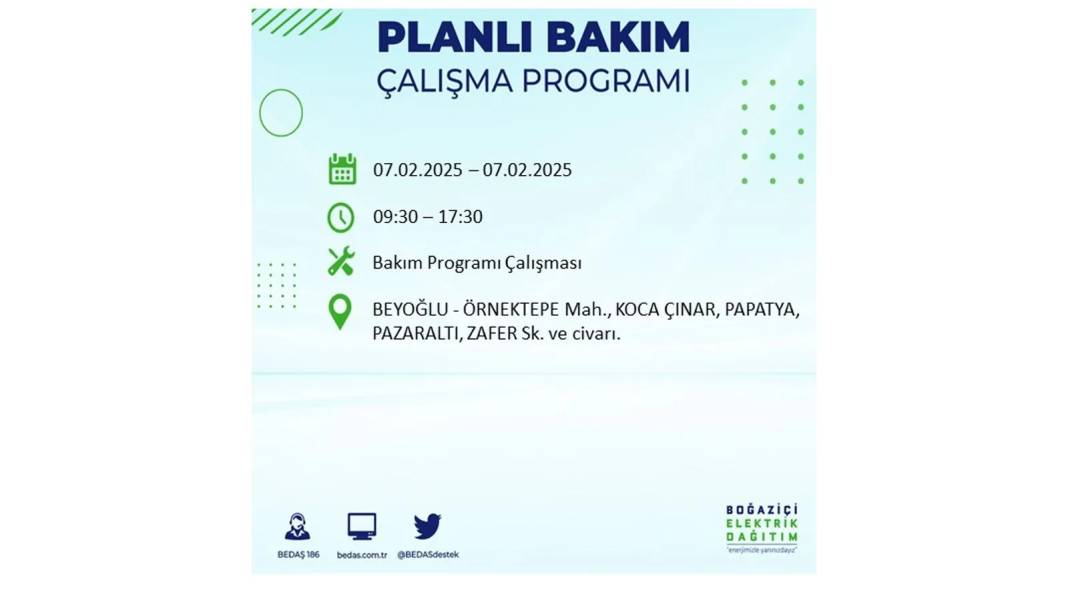 7 Şubat elektrik kesintisi: BEDAŞ elektrik kesintisi yaşayacak ilçeleri teker teker sıraladı. Elektrik ne zaman gelecek? 46