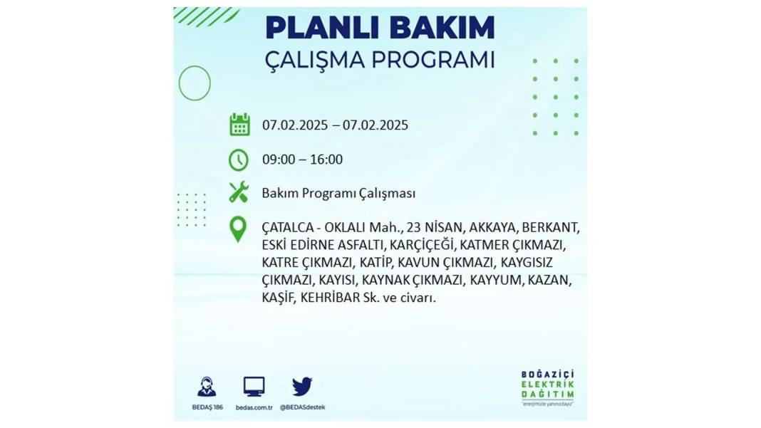 7 Şubat elektrik kesintisi: BEDAŞ elektrik kesintisi yaşayacak ilçeleri teker teker sıraladı. Elektrik ne zaman gelecek? 43