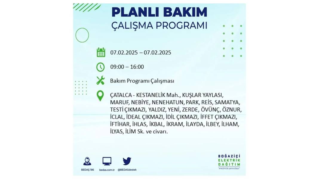 7 Şubat elektrik kesintisi: BEDAŞ elektrik kesintisi yaşayacak ilçeleri teker teker sıraladı. Elektrik ne zaman gelecek? 41