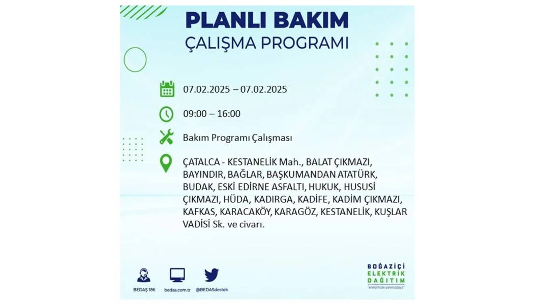 7 Şubat elektrik kesintisi: BEDAŞ elektrik kesintisi yaşayacak ilçeleri teker teker sıraladı. Elektrik ne zaman gelecek? 40