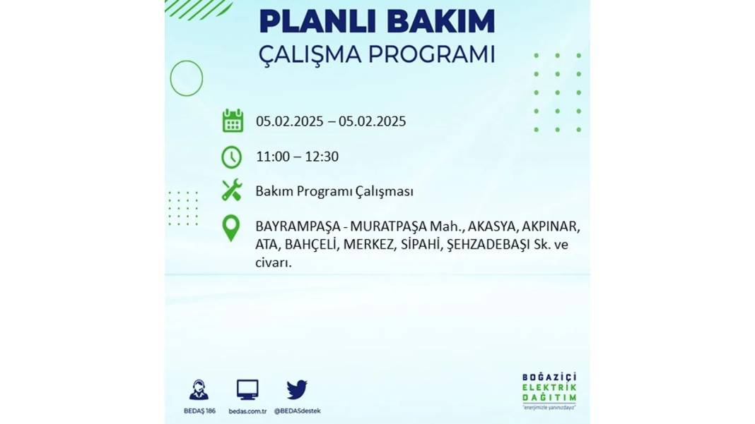 5 Şubat elektrik kesintisi: BEDAŞ elektrik kesintisi yaşayacak ilçeleri sıraladı. Mumları hazırlayın! 53