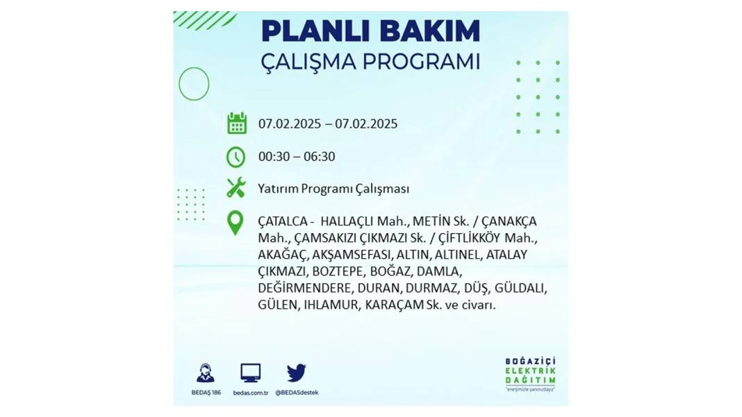 7 Şubat elektrik kesintisi: BEDAŞ elektrik kesintisi yaşayacak ilçeleri teker teker sıraladı. Elektrik ne zaman gelecek? 37