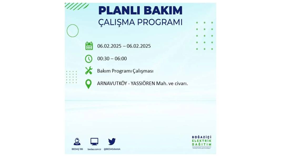 6 Şubat elektrik kesintisi: BEDAŞ elektrik kesintisi yaşayacak ilçeleri sıraladı. Hangi ilçelerde elektrik olmayacak? 58