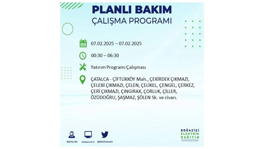 7 Şubat elektrik kesintisi: BEDAŞ elektrik kesintisi yaşayacak ilçeleri teker teker sıraladı. Elektrik ne zaman gelecek? 35