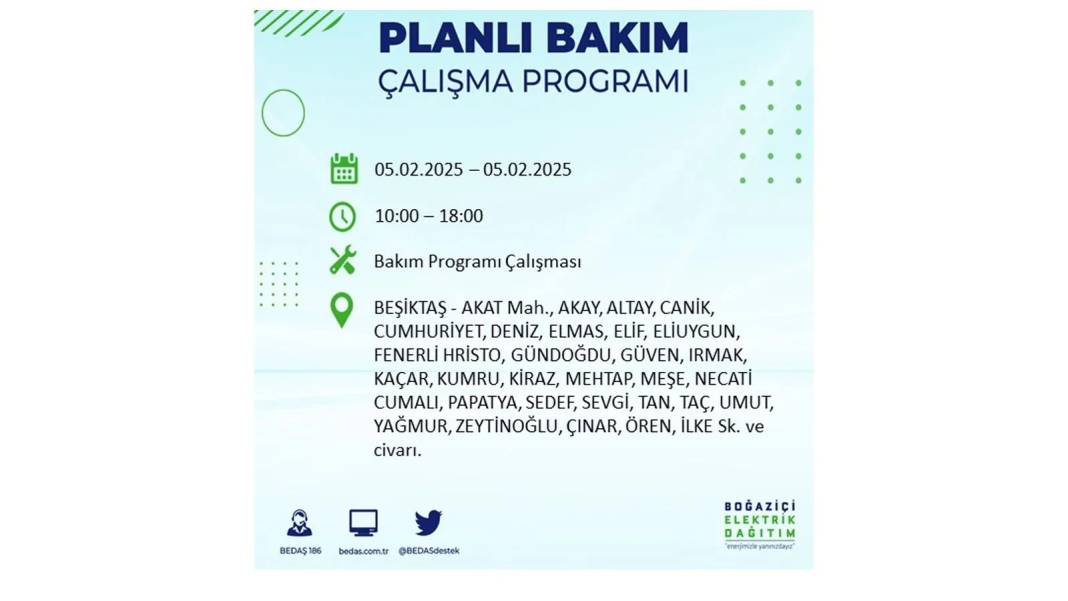 5 Şubat elektrik kesintisi: BEDAŞ elektrik kesintisi yaşayacak ilçeleri sıraladı. Mumları hazırlayın! 49