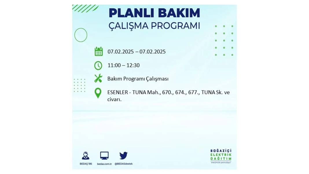 7 Şubat elektrik kesintisi: BEDAŞ elektrik kesintisi yaşayacak ilçeleri teker teker sıraladı. Elektrik ne zaman gelecek? 34