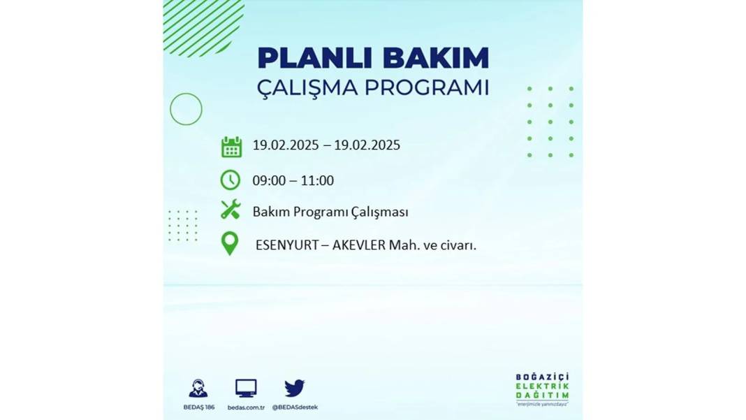 19 Şubat elektrik kesintisi: BEDAŞ elektrik kesintisi yaşayacak ilçeleri sıraladı. Uzun süre elektrik olmayacak 27