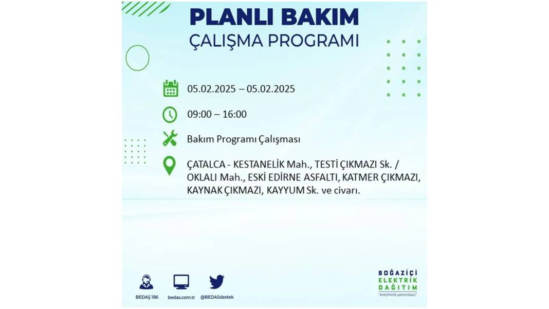 5 Şubat elektrik kesintisi: BEDAŞ elektrik kesintisi yaşayacak ilçeleri sıraladı. Mumları hazırlayın! 44