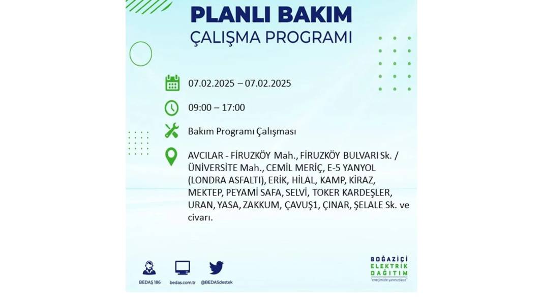 7 Şubat elektrik kesintisi: BEDAŞ elektrik kesintisi yaşayacak ilçeleri teker teker sıraladı. Elektrik ne zaman gelecek? 63