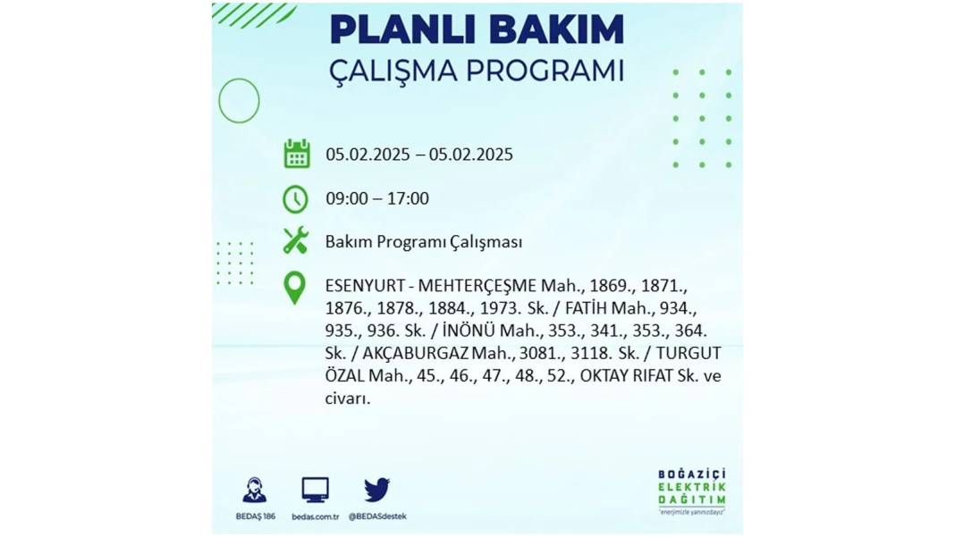 5 Şubat elektrik kesintisi: BEDAŞ elektrik kesintisi yaşayacak ilçeleri sıraladı. Mumları hazırlayın! 42