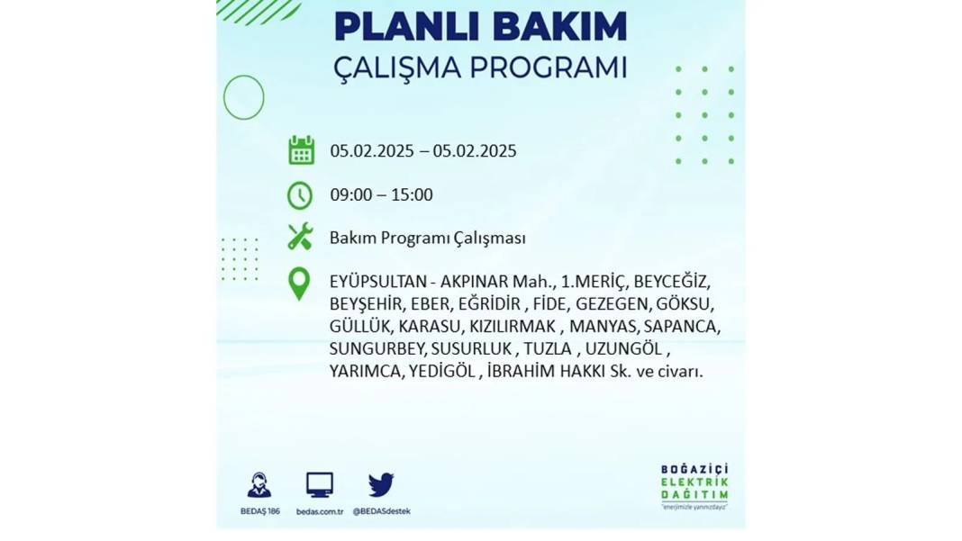 5 Şubat elektrik kesintisi: BEDAŞ elektrik kesintisi yaşayacak ilçeleri sıraladı. Mumları hazırlayın! 41