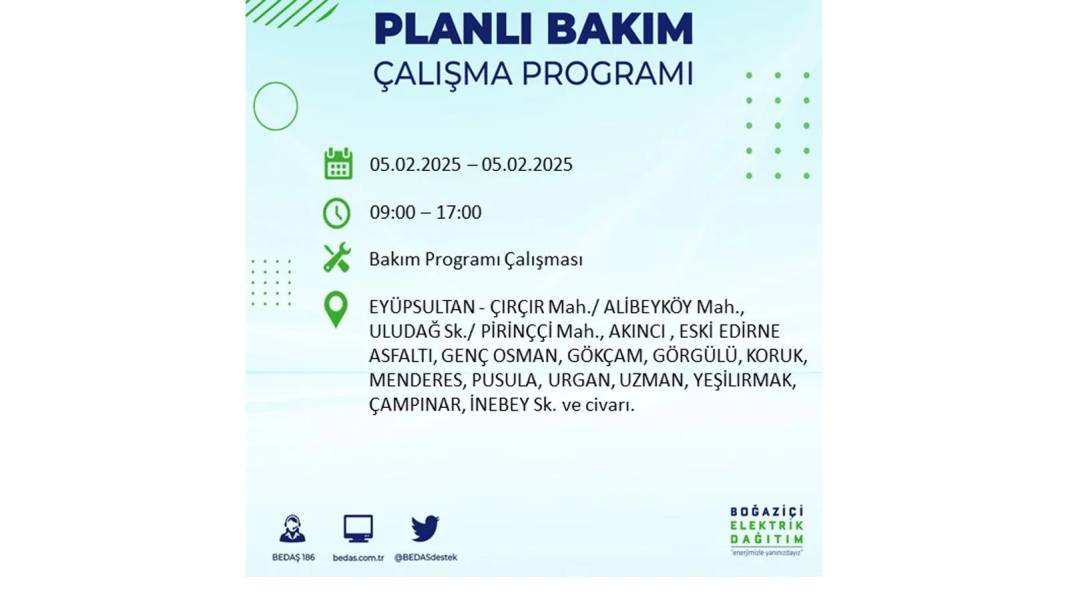 5 Şubat elektrik kesintisi: BEDAŞ elektrik kesintisi yaşayacak ilçeleri sıraladı. Mumları hazırlayın! 39