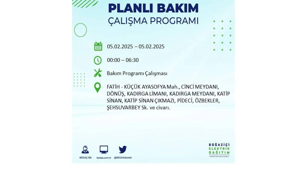 5 Şubat elektrik kesintisi: BEDAŞ elektrik kesintisi yaşayacak ilçeleri sıraladı. Mumları hazırlayın! 38