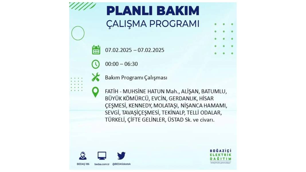 7 Şubat elektrik kesintisi: BEDAŞ elektrik kesintisi yaşayacak ilçeleri teker teker sıraladı. Elektrik ne zaman gelecek? 22