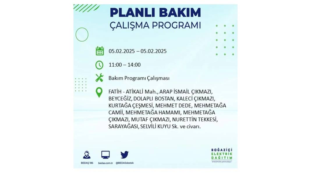 5 Şubat elektrik kesintisi: BEDAŞ elektrik kesintisi yaşayacak ilçeleri sıraladı. Mumları hazırlayın! 35