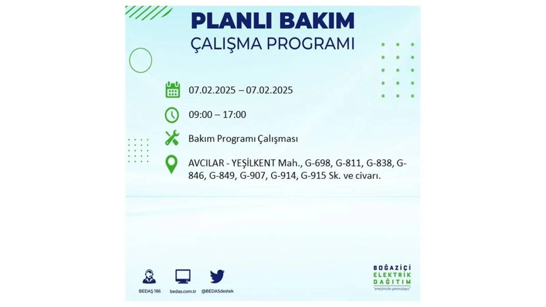 7 Şubat elektrik kesintisi: BEDAŞ elektrik kesintisi yaşayacak ilçeleri teker teker sıraladı. Elektrik ne zaman gelecek? 64