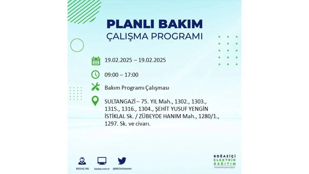 19 Şubat elektrik kesintisi: BEDAŞ elektrik kesintisi yaşayacak ilçeleri sıraladı. Uzun süre elektrik olmayacak 60