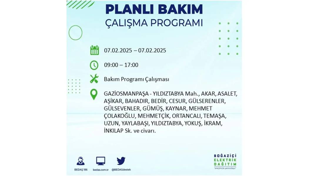 7 Şubat elektrik kesintisi: BEDAŞ elektrik kesintisi yaşayacak ilçeleri teker teker sıraladı. Elektrik ne zaman gelecek? 16