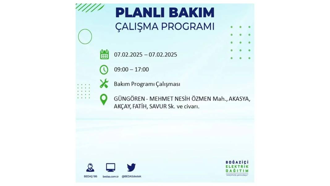 7 Şubat elektrik kesintisi: BEDAŞ elektrik kesintisi yaşayacak ilçeleri teker teker sıraladı. Elektrik ne zaman gelecek? 15