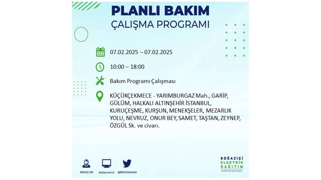 7 Şubat elektrik kesintisi: BEDAŞ elektrik kesintisi yaşayacak ilçeleri teker teker sıraladı. Elektrik ne zaman gelecek? 13