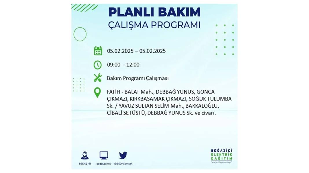 5 Şubat elektrik kesintisi: BEDAŞ elektrik kesintisi yaşayacak ilçeleri sıraladı. Mumları hazırlayın! 28