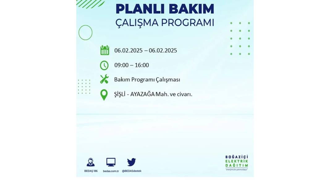 6 Şubat elektrik kesintisi: BEDAŞ elektrik kesintisi yaşayacak ilçeleri sıraladı. Hangi ilçelerde elektrik olmayacak? 2