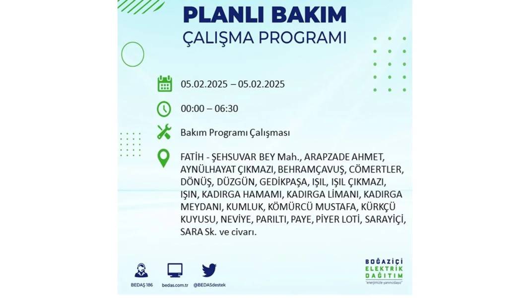 5 Şubat elektrik kesintisi: BEDAŞ elektrik kesintisi yaşayacak ilçeleri sıraladı. Mumları hazırlayın! 27