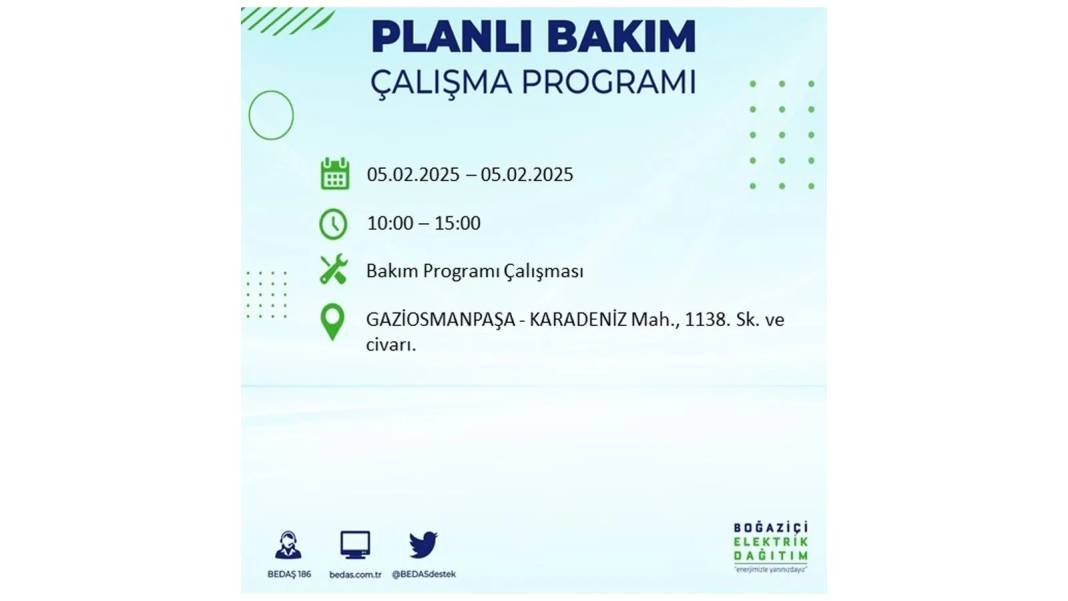 5 Şubat elektrik kesintisi: BEDAŞ elektrik kesintisi yaşayacak ilçeleri sıraladı. Mumları hazırlayın! 26