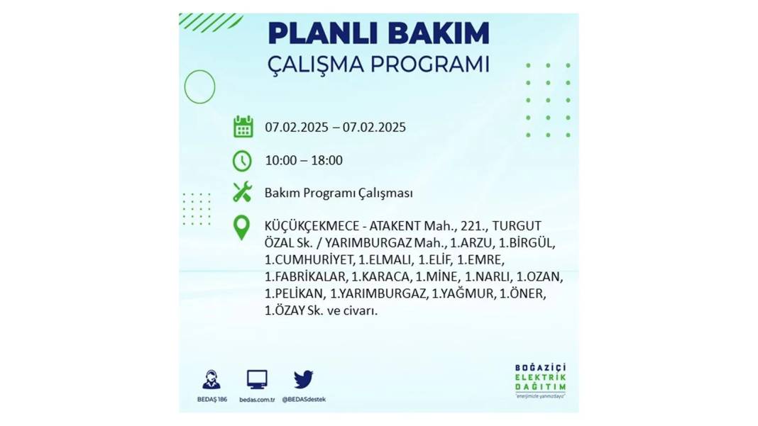 7 Şubat elektrik kesintisi: BEDAŞ elektrik kesintisi yaşayacak ilçeleri teker teker sıraladı. Elektrik ne zaman gelecek? 9