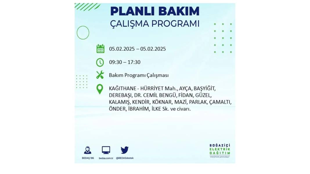 5 Şubat elektrik kesintisi: BEDAŞ elektrik kesintisi yaşayacak ilçeleri sıraladı. Mumları hazırlayın! 25