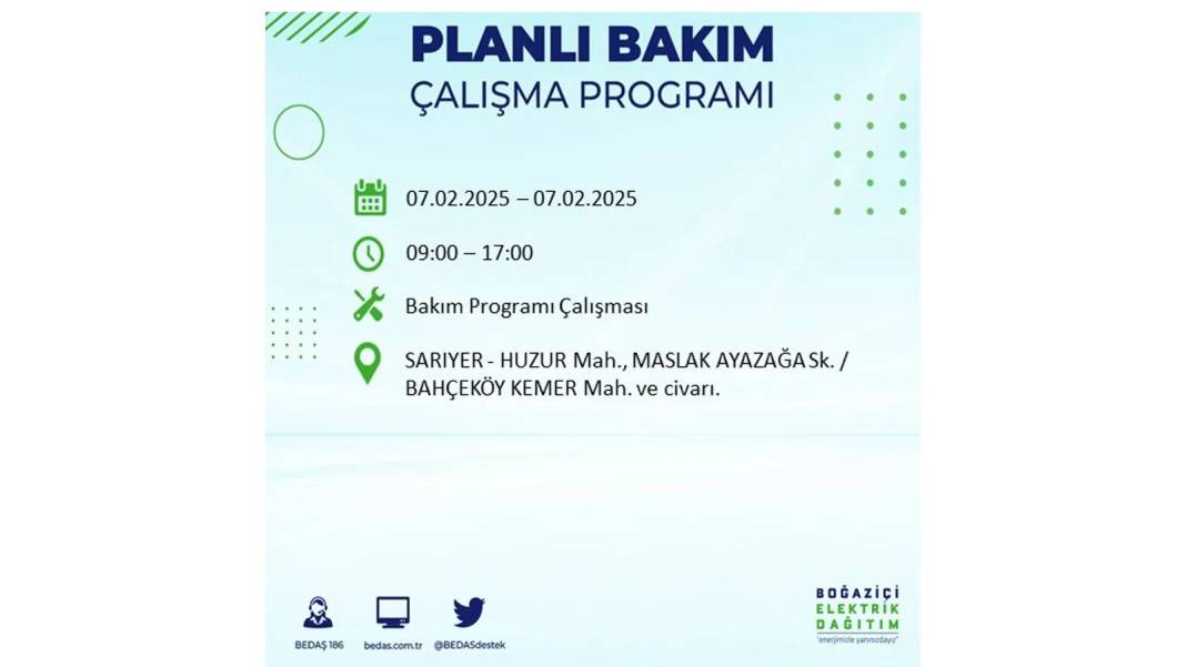 7 Şubat elektrik kesintisi: BEDAŞ elektrik kesintisi yaşayacak ilçeleri teker teker sıraladı. Elektrik ne zaman gelecek? 7