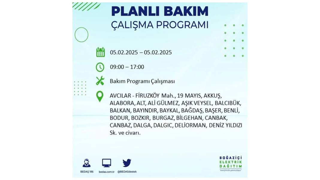 5 Şubat elektrik kesintisi: BEDAŞ elektrik kesintisi yaşayacak ilçeleri sıraladı. Mumları hazırlayın! 76