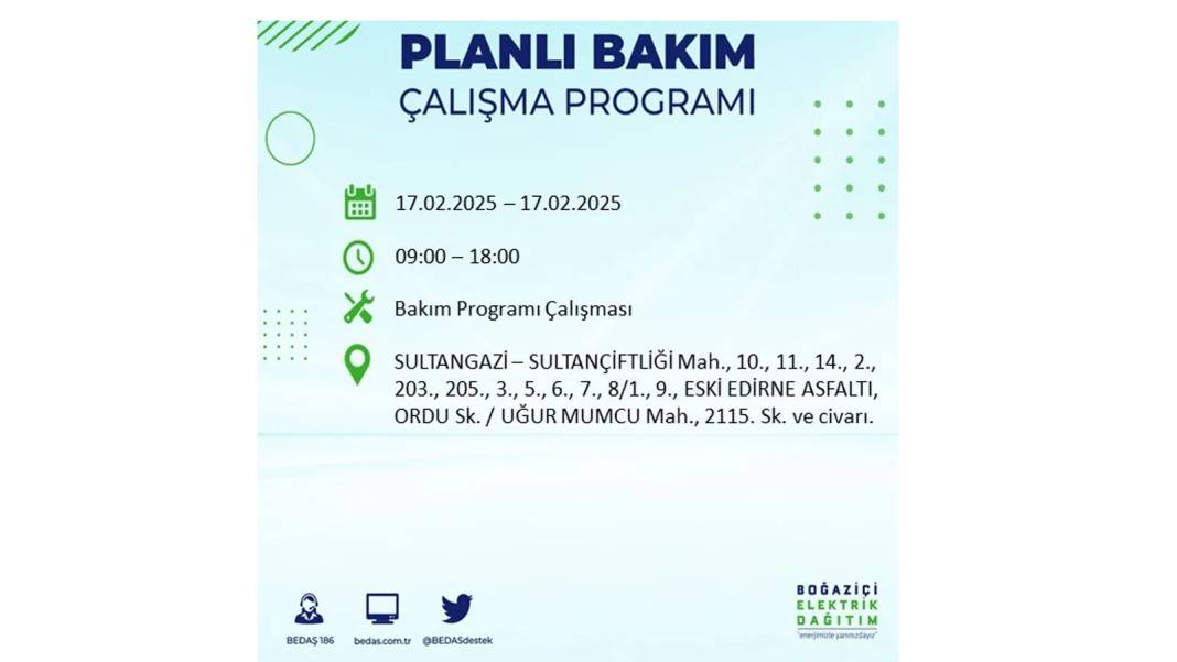 17 Şubat elektrik kesintisi: Saatlerce elektrik olmayacak. BEDAŞ elektrik kesintisi yaşayacak ilçeleri sıraladı 4