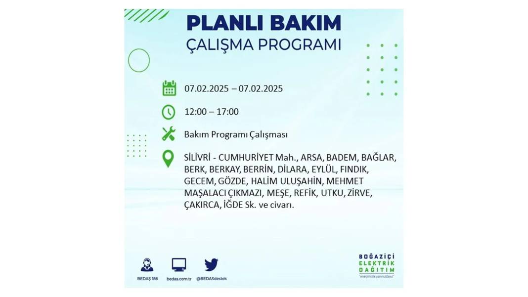 7 Şubat elektrik kesintisi: BEDAŞ elektrik kesintisi yaşayacak ilçeleri teker teker sıraladı. Elektrik ne zaman gelecek? 4