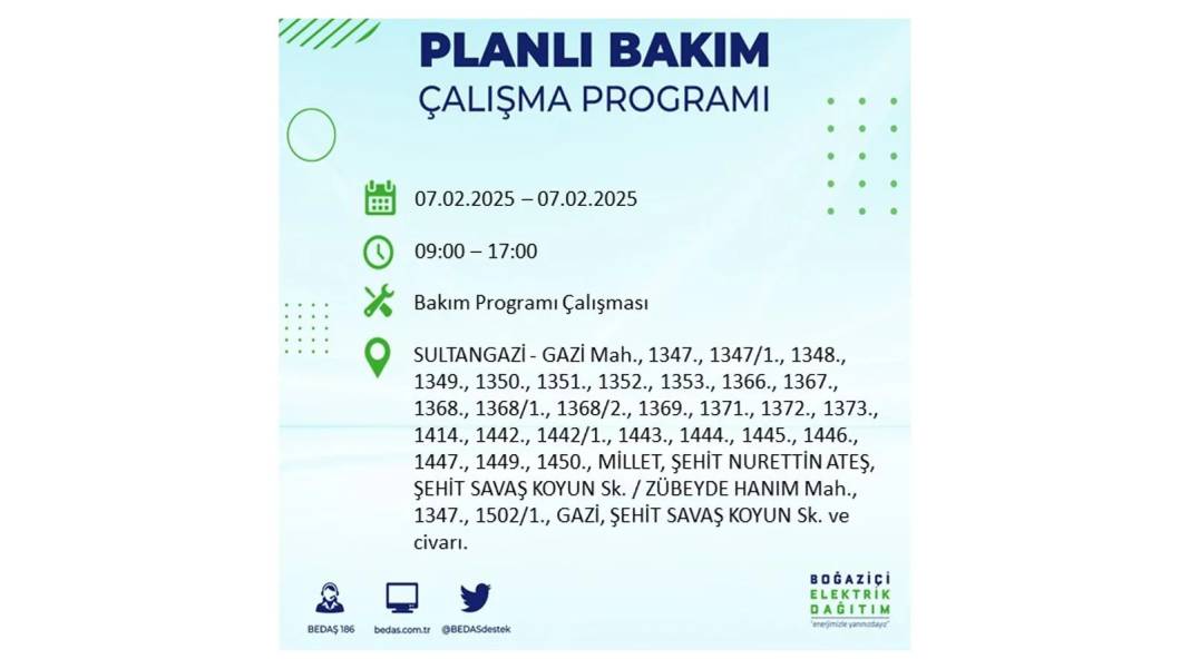 7 Şubat elektrik kesintisi: BEDAŞ elektrik kesintisi yaşayacak ilçeleri teker teker sıraladı. Elektrik ne zaman gelecek? 2