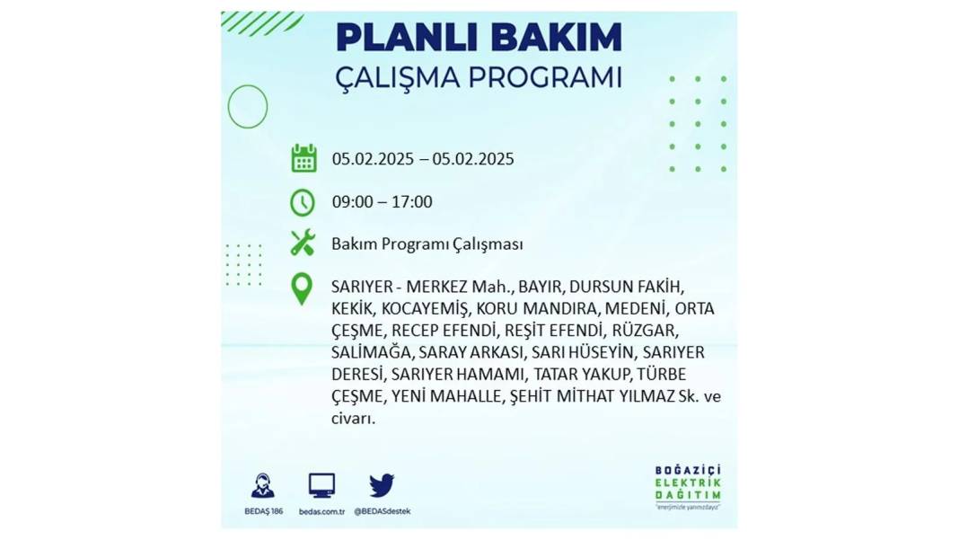 5 Şubat elektrik kesintisi: BEDAŞ elektrik kesintisi yaşayacak ilçeleri sıraladı. Mumları hazırlayın! 15