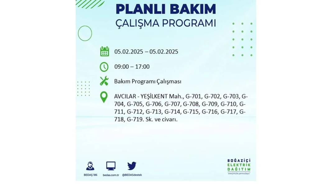 5 Şubat elektrik kesintisi: BEDAŞ elektrik kesintisi yaşayacak ilçeleri sıraladı. Mumları hazırlayın! 75