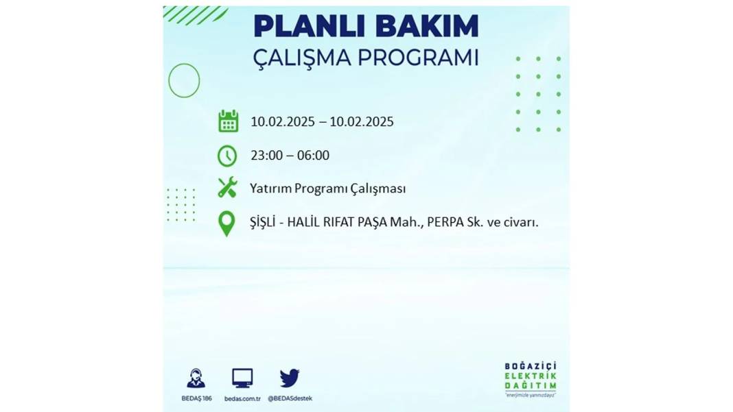 10 Şubat elektrik kesintisi: BEDAŞ elektrik kesintisi yaşayacak ilçeleri sırasıyla uyardı. Elektrikler ne zaman gelecek? 4