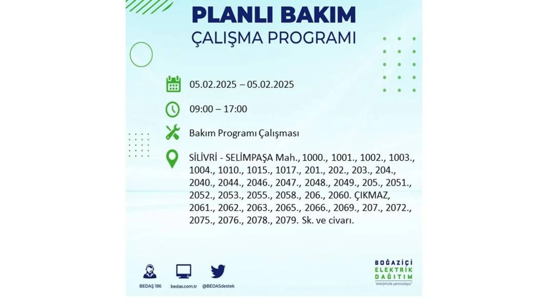 5 Şubat elektrik kesintisi: BEDAŞ elektrik kesintisi yaşayacak ilçeleri sıraladı. Mumları hazırlayın! 9