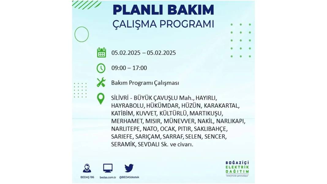 5 Şubat elektrik kesintisi: BEDAŞ elektrik kesintisi yaşayacak ilçeleri sıraladı. Mumları hazırlayın! 10