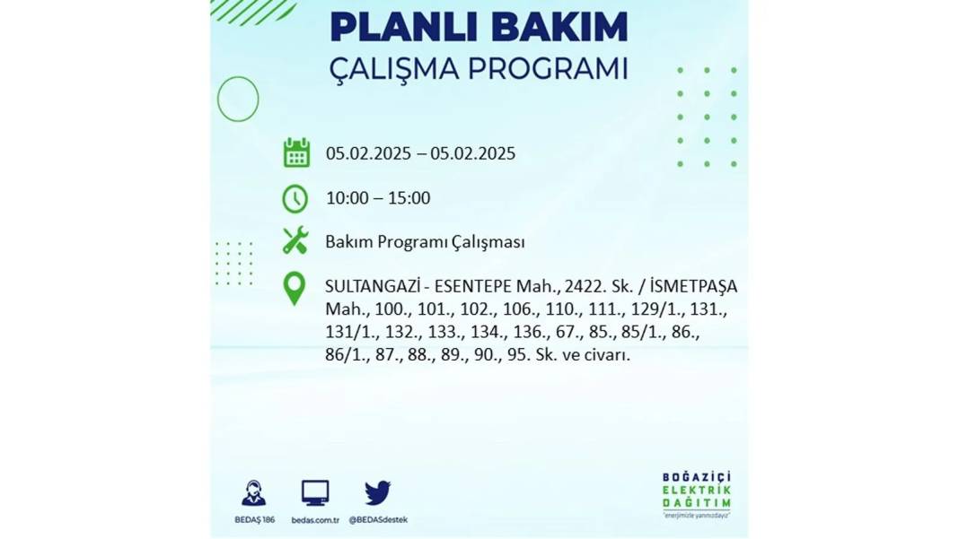 5 Şubat elektrik kesintisi: BEDAŞ elektrik kesintisi yaşayacak ilçeleri sıraladı. Mumları hazırlayın! 5