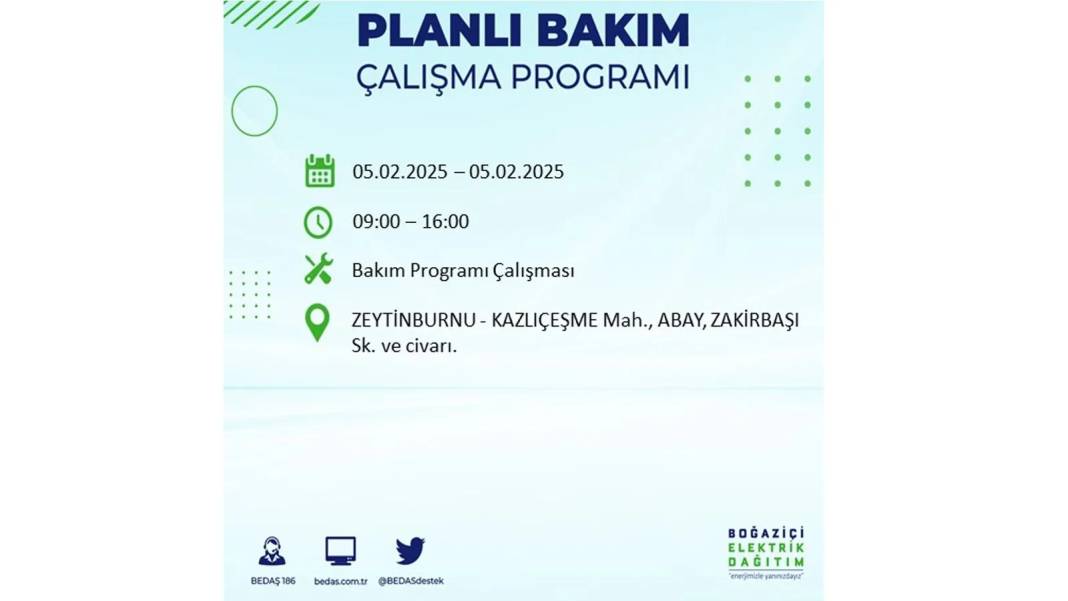 5 Şubat elektrik kesintisi: BEDAŞ elektrik kesintisi yaşayacak ilçeleri sıraladı. Mumları hazırlayın! 1