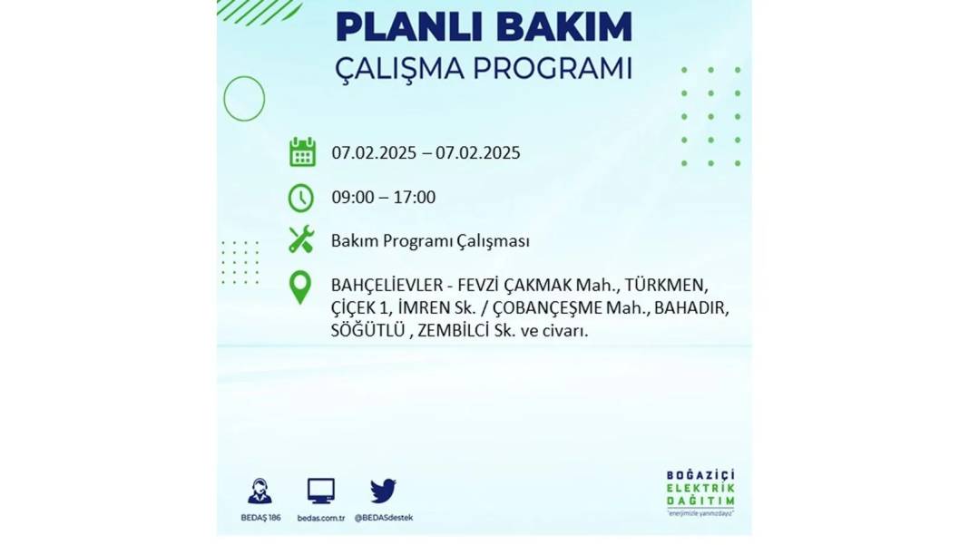 7 Şubat elektrik kesintisi: BEDAŞ elektrik kesintisi yaşayacak ilçeleri teker teker sıraladı. Elektrik ne zaman gelecek? 58