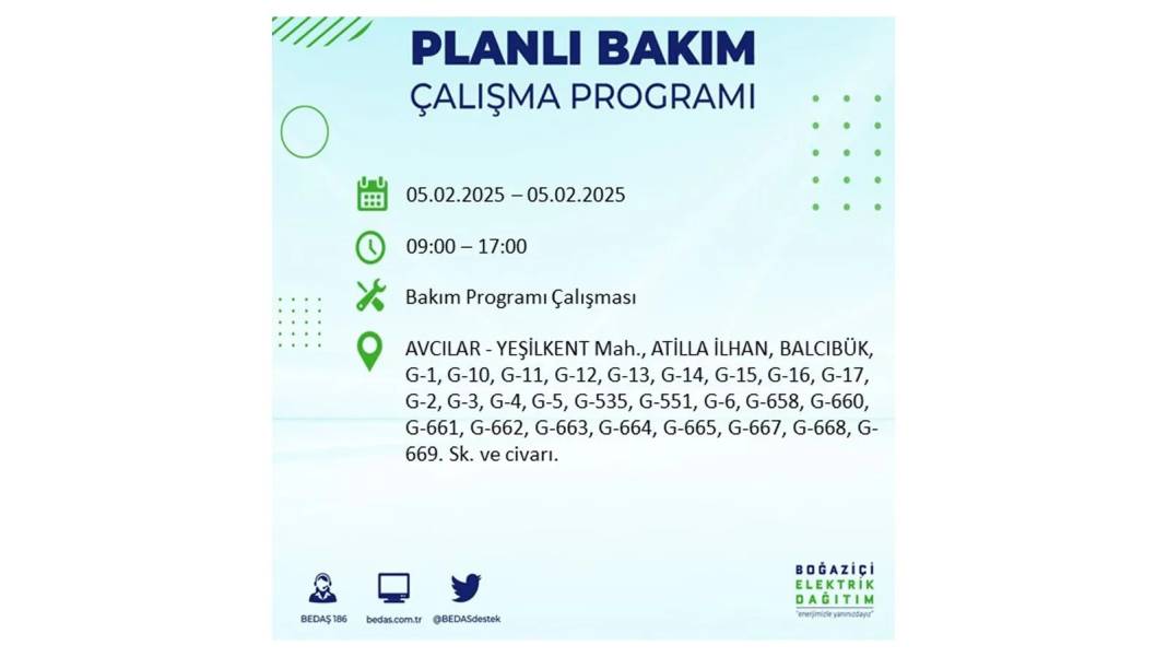 5 Şubat elektrik kesintisi: BEDAŞ elektrik kesintisi yaşayacak ilçeleri sıraladı. Mumları hazırlayın! 74