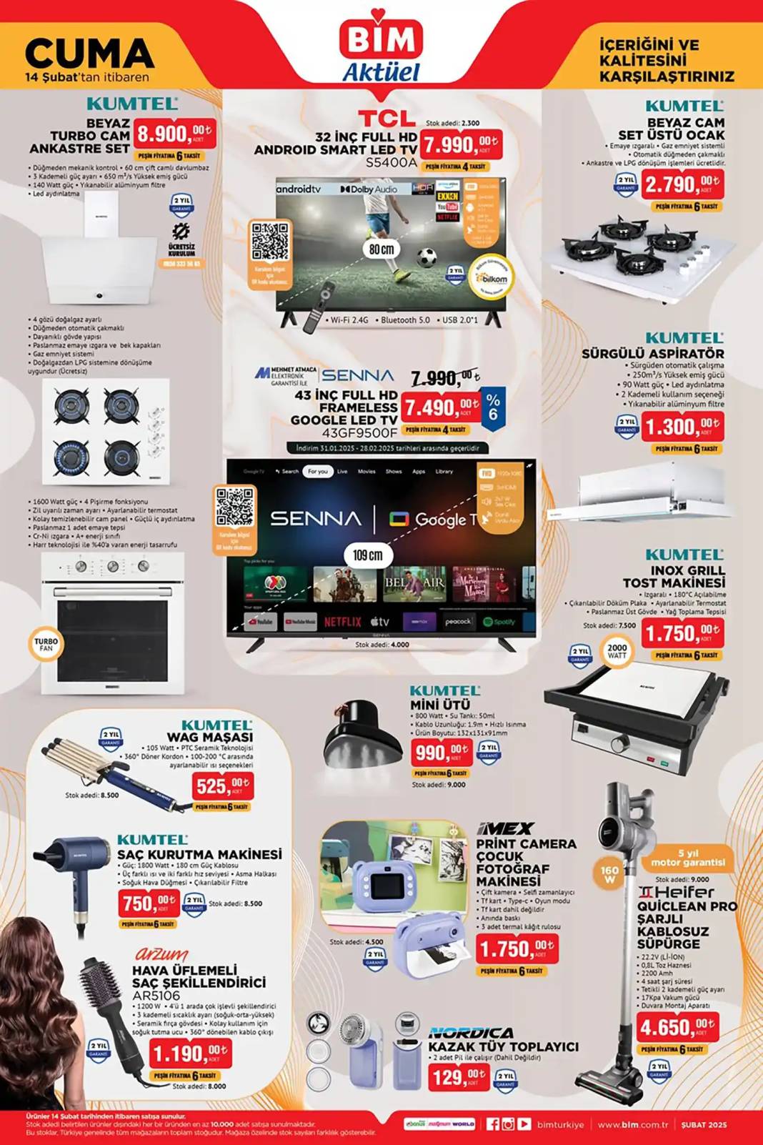 BİM 14 Şubat indirim aktüel kataloğu yayımlandı: BİM 14 Şubat 2025 kataloğunda yok yok! 5