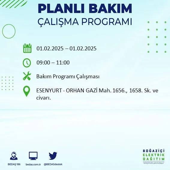 1 Şubat Cumartesi günü saatlerce elektrik olmayacak: BEDAŞ o ilçeleri teker teker duyurdu 4